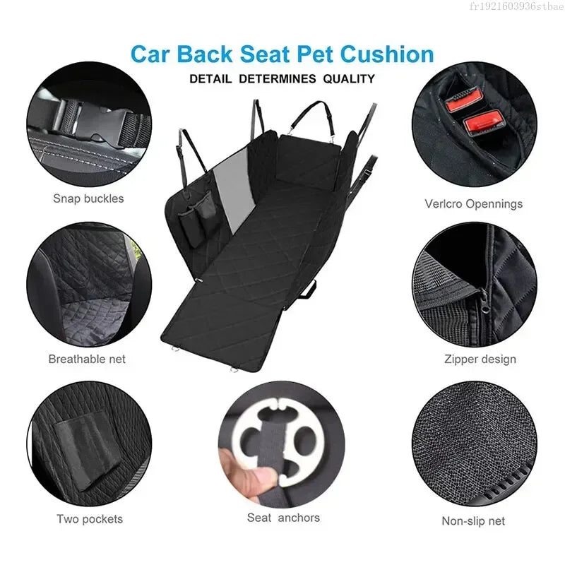 Waterproof Car Pet Back Seat Cushion Double Zipper 143X153Cm D343 Degree Suitable for Multiple Models Solid Documents