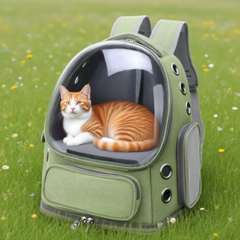 Transparent Pet Carrier Backpack Ideal Cat Accessories Outdoor Pet Shoulder Bag Breathable Pet Supplies with Ample Ventilation