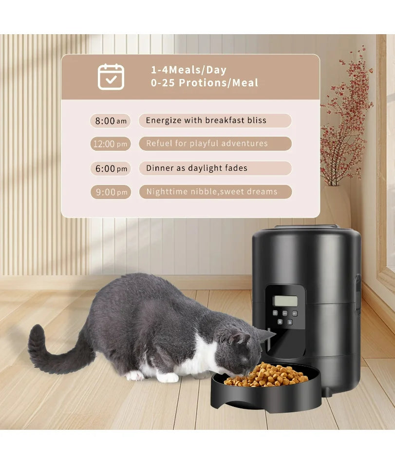 2L APP Control Automatic Pet Feeder Button Version Auto Cat Food Dispenser Smart Control Pet Feeder for Cats Dog Dry Food Bowl