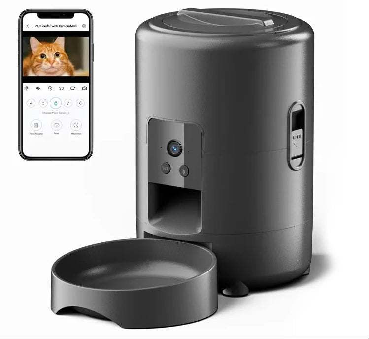 2L APP Control Automatic Pet Feeder Button Version Auto Cat Food Dispenser Smart Control Pet Feeder for Cats Dog Dry Food Bowl