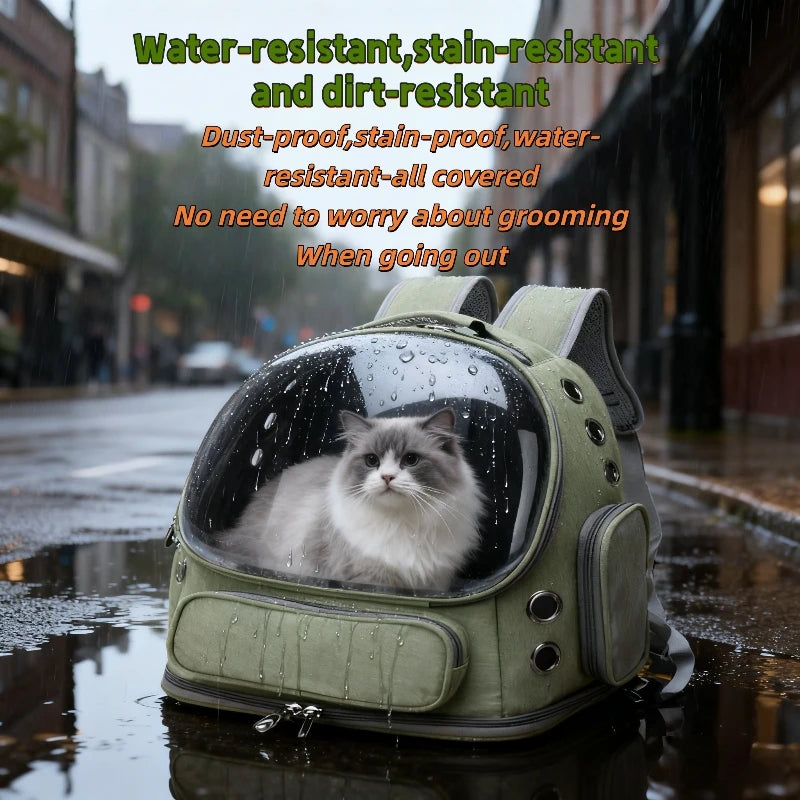 Transparent Pet Carrier Backpack Ideal Cat Accessories Outdoor Pet Shoulder Bag Breathable Pet Supplies with Ample Ventilation
